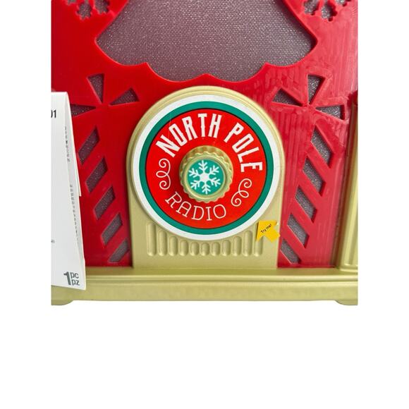 NEW Gemmy North Pole Radio Christmas Prop Lights Up, Sound w/Motion Detection - Picture 5 of 16